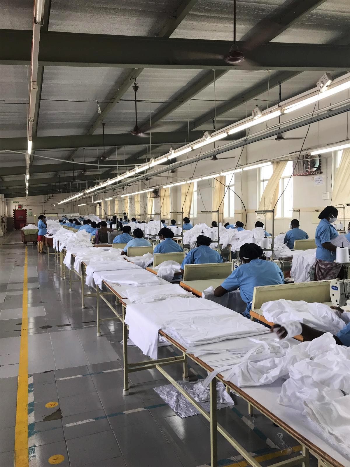 workers in a GOTS certified factory
